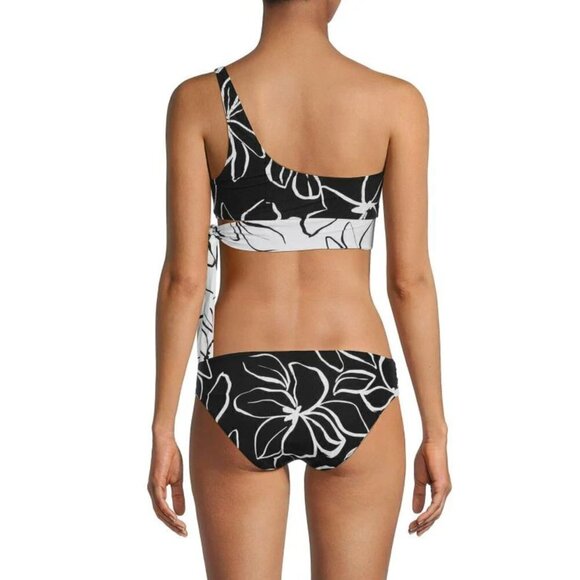 NWT La Blanca Women's Moonlit Floral One Shoulder Sash Swim Top - Picture 4 of 6